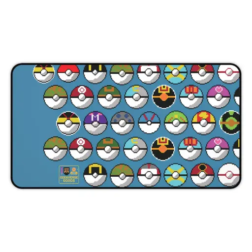 Pokeball Collection - Blue Mousepad