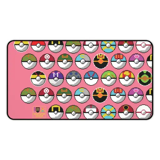 Pokeball Collection - Pink Mousepad